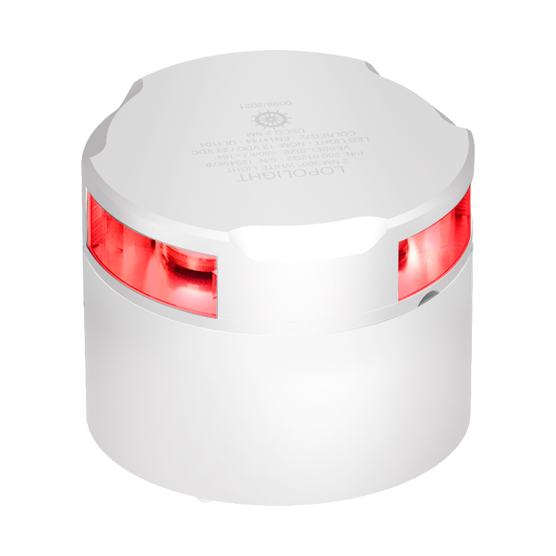 2nm 360° Red, white ceramic coated